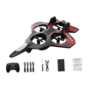 Imagem de Colaxi Avião de controle remoto, brinquedo de avião RC, aeronave com giros de 360°, de controle remoto para crianças e iniciantes, Vermelho