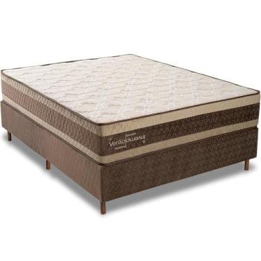 Imagem de Kappesberg, Colchão Box Casal Molas Ensacadas, Firme, Bege/Marrom, 138x188x57cm, 58.1kg, Dupla Face Inverno/Verão, Jacquard/Malha/Suede, D28, Molas Pocket e Espuma, 120kg