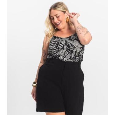 Imagem de Blusa de Alça Plus Size Feminina Secret Glam Preto, Plus G1, Preto