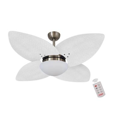 Imagem de Ventilador De Teto Dormamu Bronze 4 Pás Palmae Branco 220V Com Controle