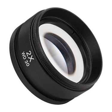 Imagem de aqxreight Lente Objetiva Auxiliar para Microscópio Estéreo Com Zoom Rosca 48 Mm para Microscópio Trinocular Vidro de Qualidade 1.5X Acabamento Uma Lente de Metal e Ampliação Imagem de Trabalho (2X)