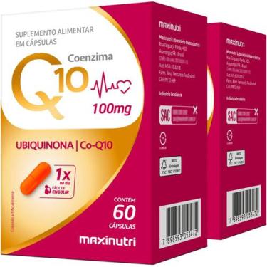 Imagem de Kit 2 Coenzima Q10 Gold Ubiquinona 100mg 60 cápsulas Maxinutri