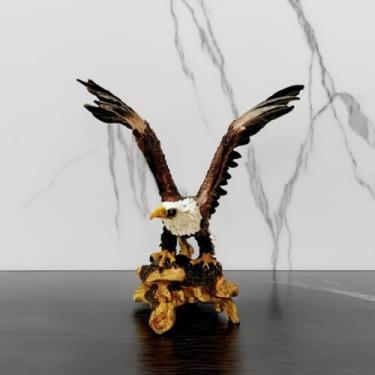Imagem de ICE Armor 56 cm H águia asas esticadas estatueta escultura ornamento decoração decoração de casa/quarto e ideias de presente para inauguração de casa, feriados e aniversários. Ótima adição
