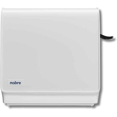 Imagem de Dispenser para Toalha de Papel em Bobina com Alavanca Brave Nobre | Branco | Poliestireno (PSAI) | Visor e Chave de Segurança | Uso Comercial: Banheiros, Escritórios e Restaurantes