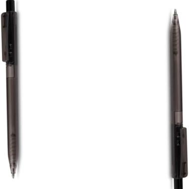 Imagem de Caneta Esferográfica Retrátil, Metal, Escrita Azul, Ponta Média 1.0mm, Corpo Emborrachado com Ponta Touch, Cilíndrico, Ambidestro (Kit 2 Preto)