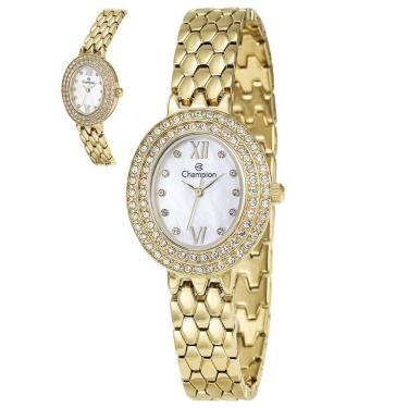 Imagem de Relógio Champion Feminino Ref: Cf25796h Oval Bracelete Dourado