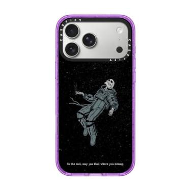 Imagem de CASETiFY Capa Impact para iPhone 17 Pro Max [fina/compatível com Magsafe/2,5 m. Proteção contra quedas de grau militar 4X] - Somehow, Someday - Glitter Purple