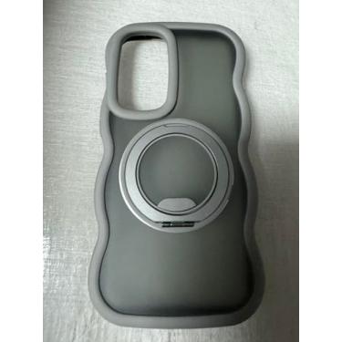 Imagem de YOVIAKK Capa para Samsung S25 Plus [com moldura ondulada encaracolada (cinza