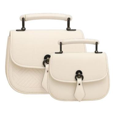 Imagem de Bolsa 2 em 1 Feminina com Chaveiro Pompom e Fecho Magnético Versatil -