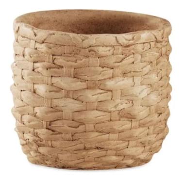 Imagem de Cachepot Rustico Vaso Decorativo Cimento Estilo Palha