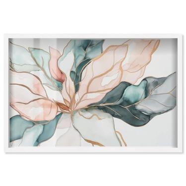 Imagem de Softened Sepals II Shadowbox Print Flower Wall Art por Art Remedy, moldura branca, 63 x 43 cm