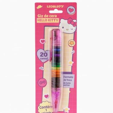 Imagem de Giz de Cera, 20 Cores, Formato Troca Ponta