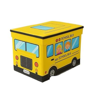 Imagem de Caixa Organizadora Infantil Multiuso com Tampa 23L Ideal para Brinquedos, Roupas e Uso Escolar na Brinquedotec (4,Amarelo)