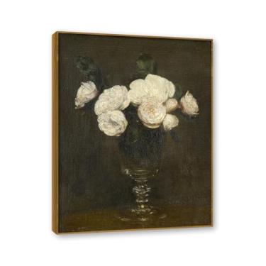 Imagem de NHLDZYH Moldura de teca. Arte de parede em tela de especiarias coloridas e colher de tempero | Decoração de cozinha vintage | Arte moderna para casa e sala de jantar. B71. 30 x 40 cm - 11,8 x 15,7 pol