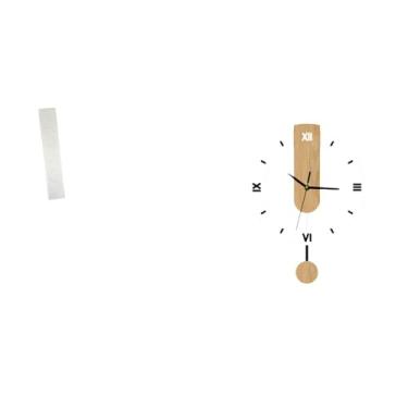 Imagem de Whtkoph Abajur de Chão para Sala de Estar com Números, Relógio de Parede em Acrílico, Enfeite Silencioso para Pendurar.