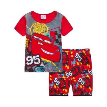 Imagem de Conjunto De Pijamas De Algodão Para Meninos Com Carros, Pisten Cup E L