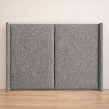Imagem de Cabeceira Cama King 210cm Estofada Linho ou Veludo Editável - Casa Lar