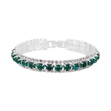 Imagem de Pulseiras Femininas Em Prata Esterlina 925 Com Zircônia AAA Cristal Au