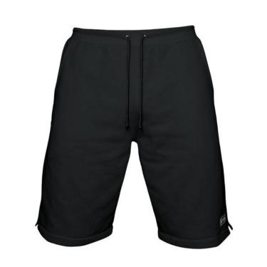 Imagem de Bermuda Moletom Masculina com 3 Bolsos Fenda Lateral Short Básico Casual Treino-Masculino