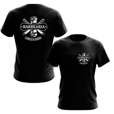 Imagem de Camiseta Barbearia - Estampa Norte, G2, Azul royal