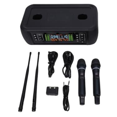Imagem de Naroote de Microfone e Receptor Sem Fio, Microfone Portátil Duplo, Voz Clara para karaokê, Celebração de Casamento, Performance Em Palco