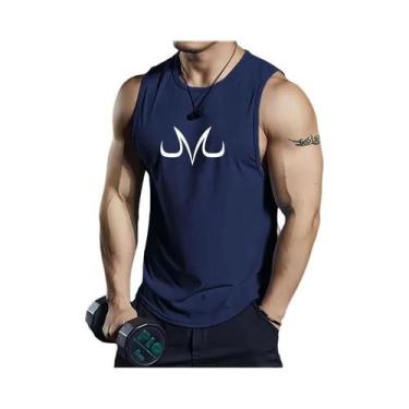 Imagem de Camiseta Sem Mangas Masculina Para Fitness Anime M Esportiva Lazer Cor