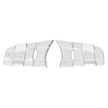 Imagem de KIMISS 10 Unidades de Acabamento da Tampa do Botão do Volante para Ajuste para XE XF XJL XFL F-Pace X760 X260 X761 - Aprimoramento Interior Carro Em Liga de Alumínio Brilhante