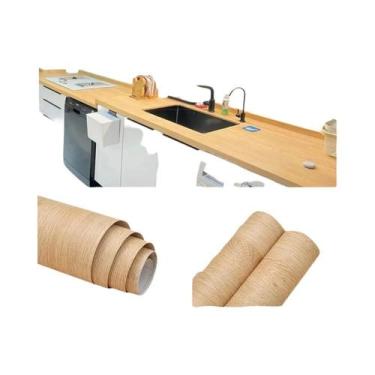 Imagem de Papel De Parede Autoadesivo Com Textura De Madeira De 55cm, Adesivo De