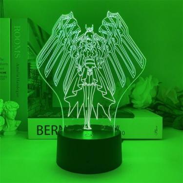 Imagem de Luz noturna USB Fairy Tail Natsu Acrylic Color Changing - Taiyuanketan