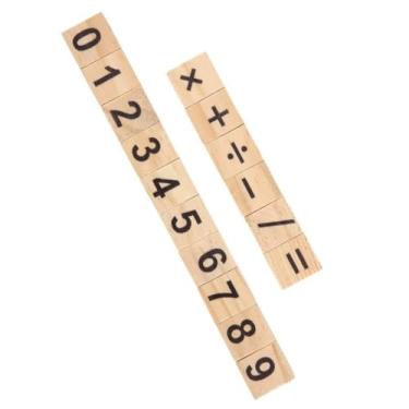 Imagem de Generic Brinquedo de Jogo Educacional de 0-9 Telhas de Madeira para Crianças, Ferramenta de Aprendizagem de Placa de Madeira de 200 Peças para Crianças Pré-escolares, Feito de Materiais Naturais,