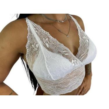Imagem de Cropped C/ Decote Bojo Blusinha Renda R11 - Fanáticos Por Cintas, Bran