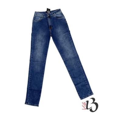 Imagem de Calca Jeans Feminina com elastano - Fabricacao Propria, Dark blue, 46