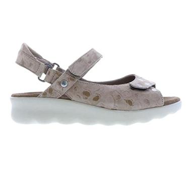 Imagem de Wolky Rio Sandália feminina confortável, Círculos bege, 9.5-10