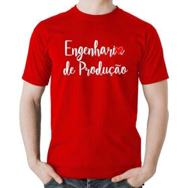 Imagem de Camiseta Algodão Engenharia de Produção - Foca na Moda, Vermelho, GGG