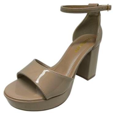 Imagem de Sandália Feminina Plataforma Salto Bloco Conforto Via Marte-Feminino