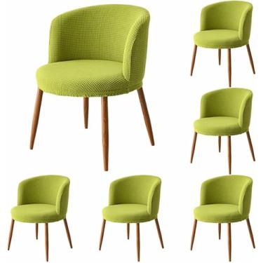 Imagem de Cadeira De Jantar Com Encosto Baixo, Capa Semi-Circular Curvada, Protetor De Cadeira Extensível Para Casa, Hotel, Escritório, Café