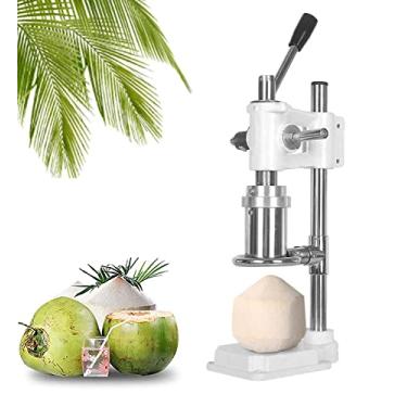 Imagem de Ferramenta de abridor de coco manual ajustável, perfurador de coco resistente para uso doméstico e em lojas de frutas, máquina de abertura de coco preto fácil de usar