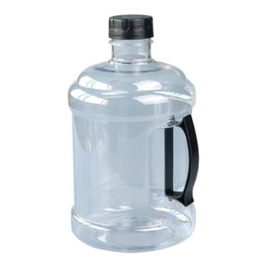 Imagem de menolana Garrafa de água reutilizável, versátil, 3L, em PET, com alça, fácil de segurar, com tampa, cantil/balde de água para cerimônias, carro e cozinha, Preto