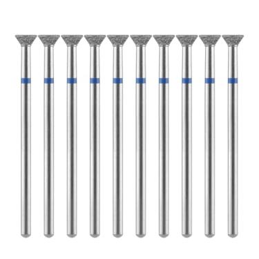 Imagem de KAZIPOP Conjunto de 10 peças de brocas de diamante para cutículas, carboneto de tungstênio, diamante para manicure, pedicure, salão de beleza, uso doméstico (Estilo12)