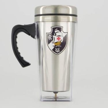 Imagem de Caneca Acrílico e Inóx Vasco Escudo Prata-Unissex