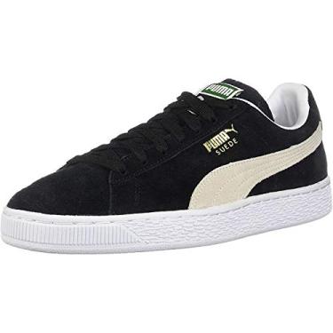 Imagem de Puma - Tênis masculino Suede Classic Plus, Black/White, 5