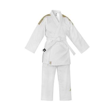 Imagem de Kimono Judo adidas Contest J650 Branco e Dourado, 175