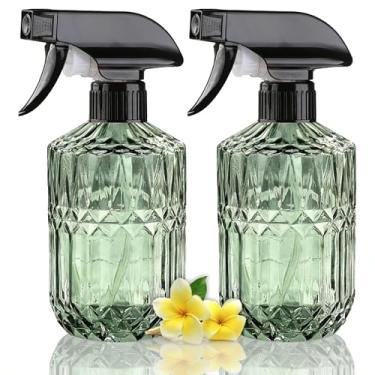 Imagem de ESSGUO Frasco de spray portátil de vidro, spray de garrafa de água recarregável de 425 g, bico ajustável reutilizável, borrifador de plantas interno, spray de plantas para cabelo, limpeza, jardinagem