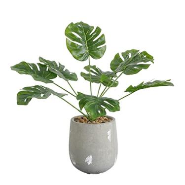 Imagem de Árvore artificial de 35,5 cm, plantas artificiais pequenas artificiais, quase naturais, para decoração de mesa de escritório em casa, árvore falsa