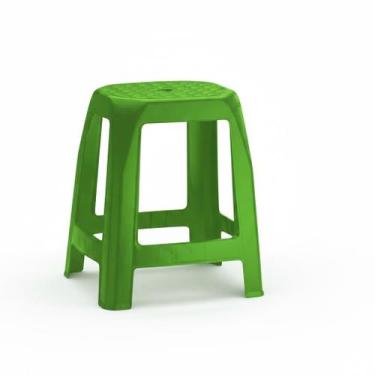 Imagem de kit banco, banquinho, banqueta, com 2 unidades - Cdi Plastic, Verde
