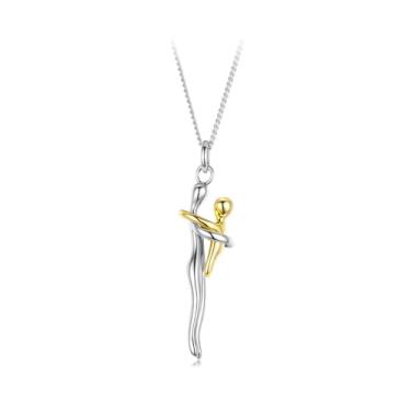 Imagem de GemKing Colar BSN437 Mother and Child Embrace, Prata esterlina, Sem Pedra Preciosa