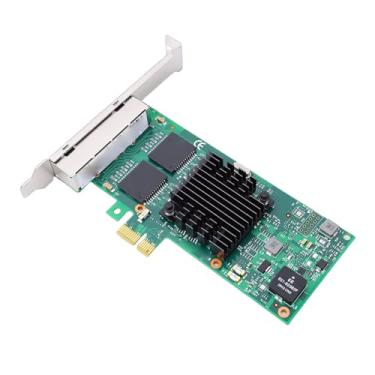 Imagem de Zyyini Placa de Rede PCI Express Gigabit de 4 Portas, Suportes de Baixo Perfil PCI E para Desktop E Design de Dissipação de Calor Adaptador Ethernet para Aplicação Industrial Em PC