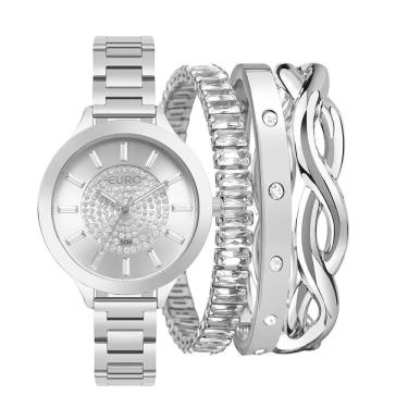 Imagem de Kit Relógio Euro Feminino Soul Prata - Eu2035Yvu/K4K