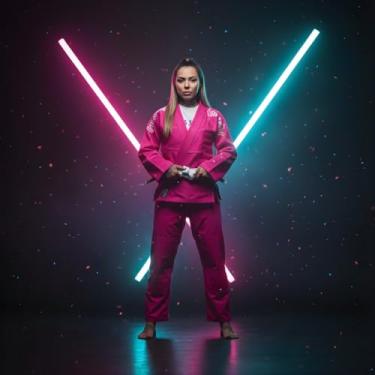 Imagem de Kimono Jiu Jitsu Rosa Pink Adulto Tamanho F4