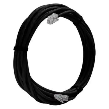Imagem de Cabo De Rede Cat 5e Mpt Interno E Externo 20 Metros U/utp 4p X 24awg | Preto Com Conectores